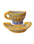 Blue Pottery cup & saucer Corner Planter