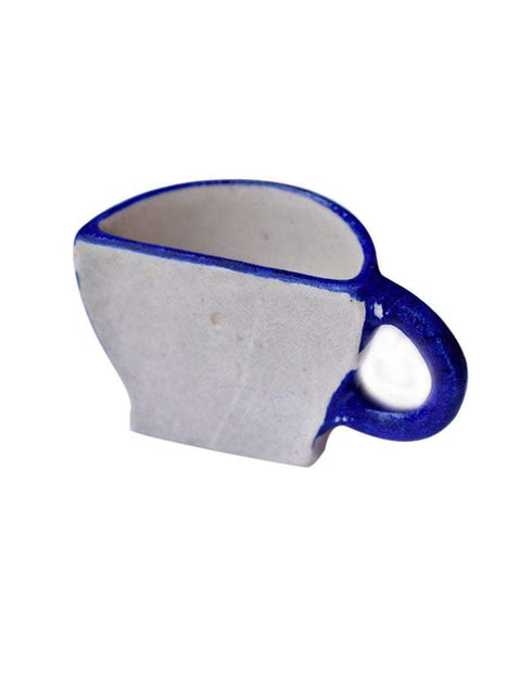 Blue Pottery cup & saucer Corner Planter