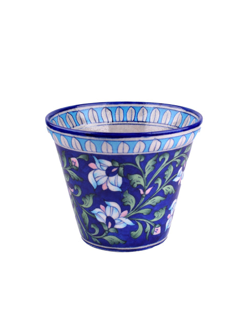 Blue Base Floral Design Planter 7 Str.