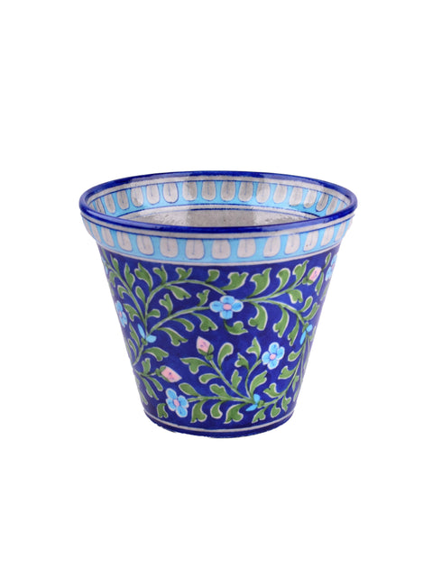 Blue Base Floral Design Planter 7