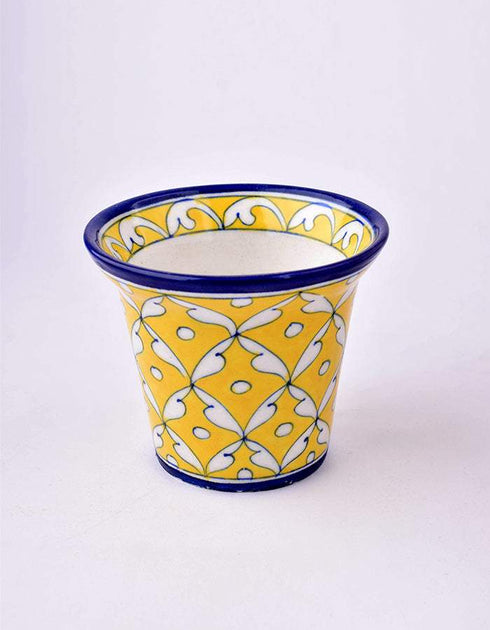 Blue Pottery Handmade Planter 4 Inches