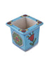 Blue Pottery Square Planter 7.62cm
