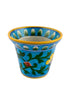 Blue Pottery Handmade Planter With Plate