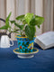 Blue Pottery Handmade Planter With Plate