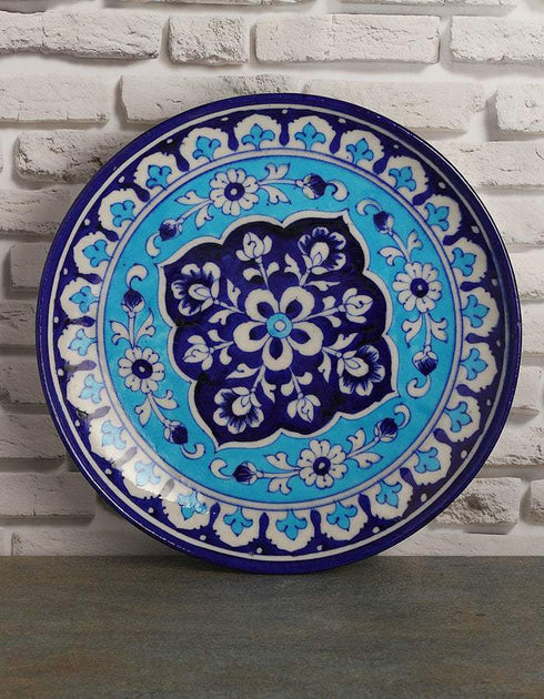 Turquoise And Blue Base 10 Decorative Plate