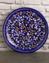 Blue Base With Yellow Flowers 10 Blue Pottery Plate