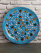 Turquoise Base With Yellow Flowers 10 Hanging Plate
