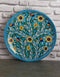 Handmade Turquoise Base With Yellow Flowers 10 Plate