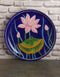 Beautiful Lotus Design Blue Pottery Plate 10 inch