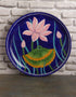 Beautiful Lotus Design Blue Pottery Plate 10 inch
