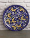 Decorative Blue Base with Yellow Flowers 10 Plate