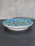 Jaipur Blue Pottery Hand painted Turquoise Base With Blue floral Plate