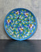 Jaipur Blue Pottery Hand painted Turquoise Base With Blue floral Plate
