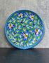 Jaipur Blue Pottery Hand painted Turquoise Base With Blue floral Plate