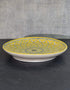 Jaipur Blue Pottery Hand painted Yellow Base With Geometrical Design Plate 10