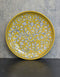 Jaipur Blue Pottery Hand painted Yellow Base With White floral Plate 10