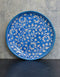 Jaipur Blue Pottery Hand painted Turquoise Base With White floral Plate