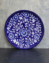 Jaipur Blue Pottery Hand painted Blue Base With White floral Plate 10