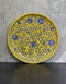 Jaipur Blue Pottery Hand painted Yellow Base With Blue Colour floral Plate 10