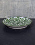 Jaipur Blue Pottery Hand painted White Base With Green floral & Leaf Plate 10