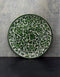 Jaipur Blue Pottery Hand painted White Base With Green floral & Leaf Plate 10