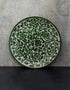 Jaipur Blue Pottery Hand painted White Base With Green floral & Leaf Plate 10