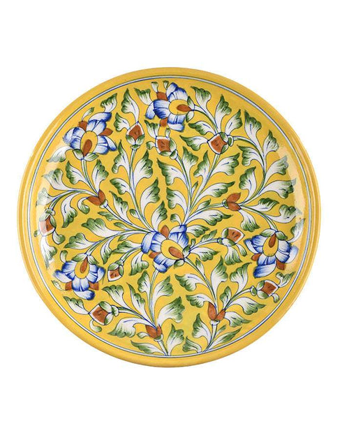 Blue Pottery Hand Painted Plate