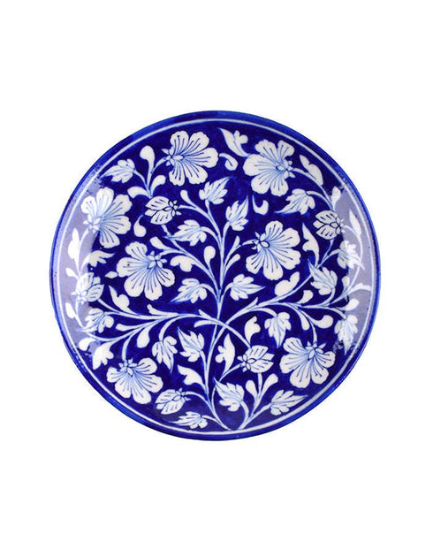 Blue Pottery Hand Painted Plate