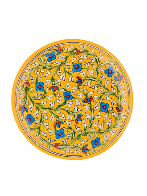 Blue Pottery Hand Painted Plate