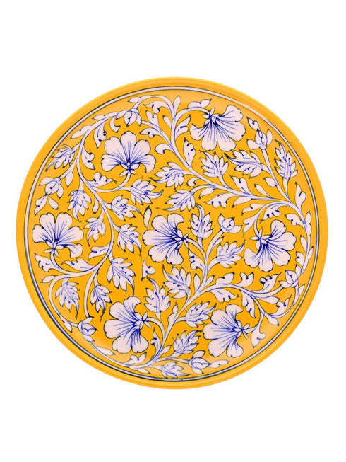 Blue Pottery Hand Painted Plate