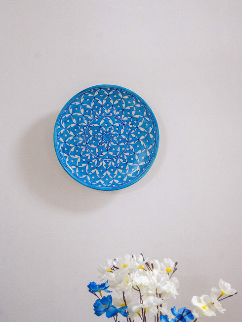 Blue Pottery Hand Painted Plate
