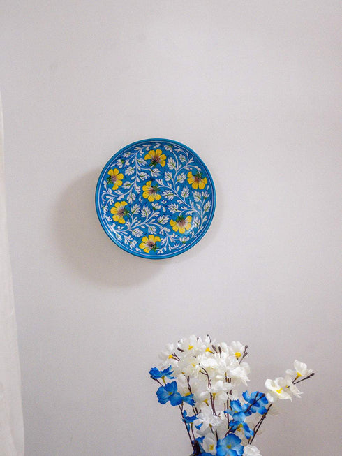 Blue Pottery Hand Painted Plate