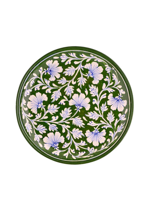 Blue Pottery Hand Painted Plate