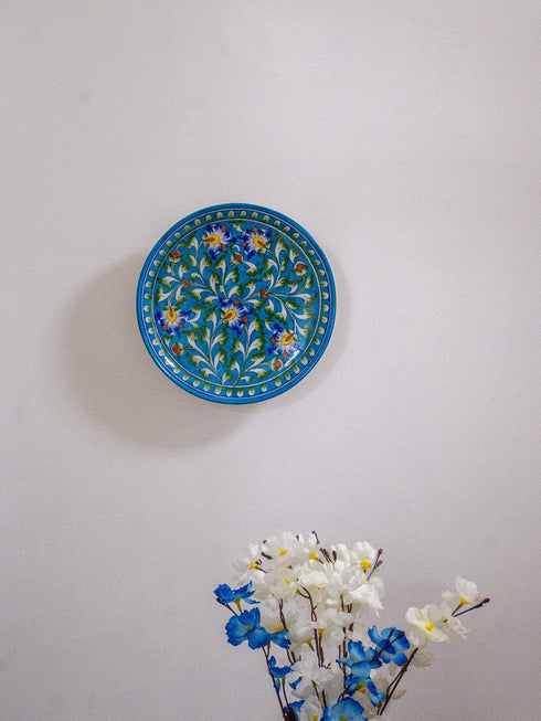 Blue Pottery Hand Painted Plate