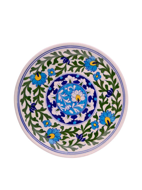 Blue Pottery Hand Painted Plate