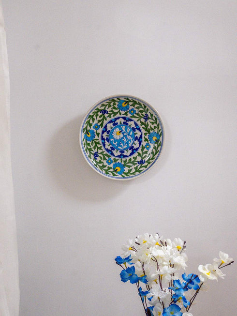 Blue Pottery Hand Painted Plate