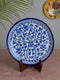 Jaipur Blue Pottery White Base with Blue florals Decorative Plate
