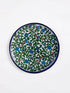 Blue Pottery Decorative Wall plate Floral Design