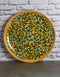Decorative Yellow Base Blue Pottery Plate 12