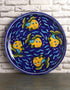 Blue Pottery Fish Design Wall Hanging Plate 12 Inch