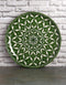 Geometrical Green & White Design Blue Pottery Plate 12