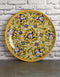Handcrafted Yellow Base Blue Pottery Plate