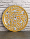 Handpainted Yellow Base & White Flowers Plate 12