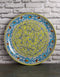 Green, Turquoise Floral & Leafy Design Blue Pottery Plate