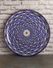 Blue & White Geometric Design Wall Hanging Blue Pottery Plate 12