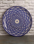 Blue & White Geometric Design Wall Hanging Blue Pottery Plate 12