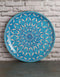 Turquoise Geometric Design Blue Pottery Plate 12