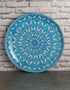 Turquoise Geometric Design Blue Pottery Plate 12