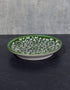 Jaipur Blue Pottery Handcrafted Plate In Green Base With White/Green Florals 12
