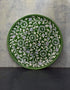 Jaipur Blue Pottery Handcrafted Plate In Green Base With White/Green Florals 12